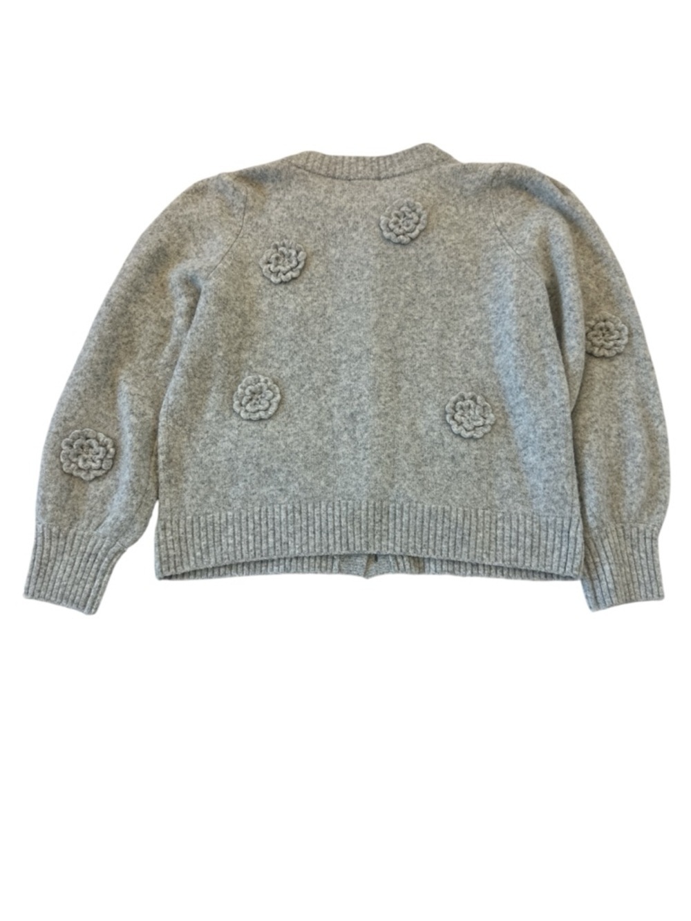 Rails Francesca 3D Floral Wool Cardigan in Heather Gray - Picture 8 of 13